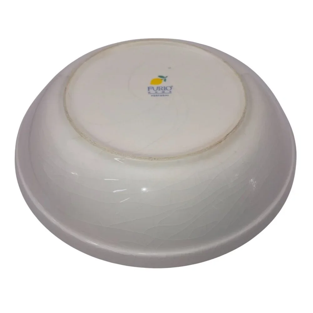 Furio Home Portugal Lemon Serving Bowl | 12.75” Hand-Painted Ceramic - Picture 7 of 10